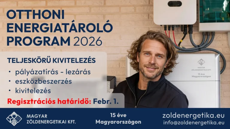 Otthoni Energiatároló Program 2026 - Magyar Zöldenergetikai Kft.